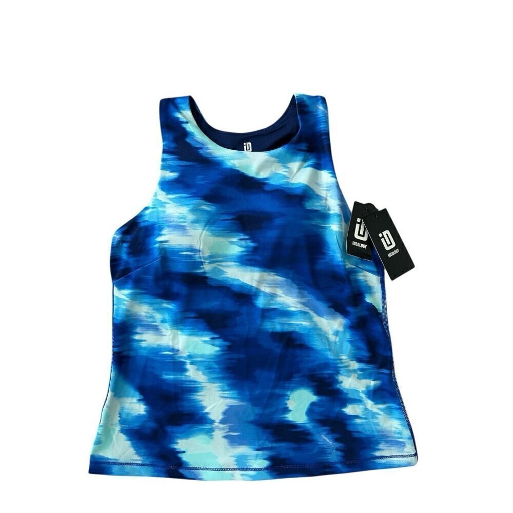 ID Ideology Women’s Printed Shelf-Bra Tank Tartan Blue Choose Your Size New